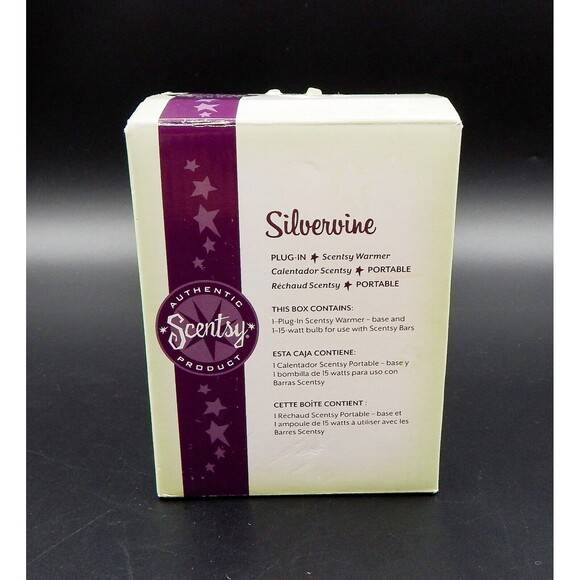 Scentsy Silvervine Mini Wall Plug In Nightlight Wax Warmer - Picture 12 of 13